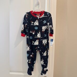Peanuts Holiday Kid One Piece Pajama Set